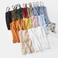 【 WYIN kitchen】 Summer silk sling for Hanfu 12 colors solid women cool short spaghetti strap camisole top plus size straight inner shirt girls