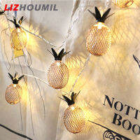 LIZHOUMIL เชือกสับปะรดมีสไตล์พร้อมแสงสีขาวอบอุ่นตกแต่งโคมไฟกลางคืน