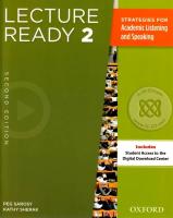 Bundanjai (หนังสือคู่มือเรียนสอบ) Lecture Ready 2nd ED 2 Student s Book (P)