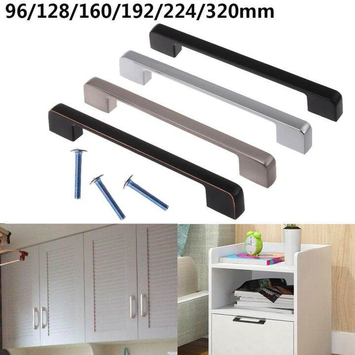 ★COD & Ready Stock★ Black Square Cupboard Handles Stainless