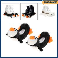 WDFINE ที่คลุมใบมีดรองเท้าสเกตน้ำแข็งผ้ากำมะหยี่นุ่มสำหรับฝึกกีฬาผู้ชายผู้หญิง