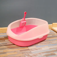 Pet Toilet Bedpan Anti Splash Litter Box Cat Tray With Scoop Teddy Anti-Splash Toilette Cat Litter Shovel Home Plastic Sand Box