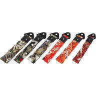 X Autohaux Car Tow Strap Set Ancient Japanese Antiquity Element Trailer Belt with Combination of Carp Pattern Rope Trailer Hook