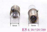 【✴COD✴】 fa9669558 หลอดไฟเครื่องทดสอบน้ำมันเบรกดิจิตอล E5 6.3V E5 12V E5 24V หลอดไฟขนาดเล็กไฟสัญญาณลูกปัด E5 6V Bulb10pcs ขนาดเล็ก/ล็อต