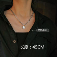 Punk Titanium Steel Pendant Lock Necklace Hiphop Chain Choker Necklaces for Man Women Jewelry Accessories