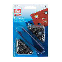 Prym Eyelets and washers, 5.0mm, old iron / ชุดตาไก่พร้อมแหวนรอง สีทองเหลืองเก่า ขนาด 5 มิลลิเมตร แบรนด์ Prym จากประเทศเยอรมนี (G542412)