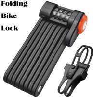 Folding Bike Lock with Stand  Four-Digit Bicycle Combination Lock Made of Hardened Steel Bike Lock for Road Bikes  Mountain Bike Locks