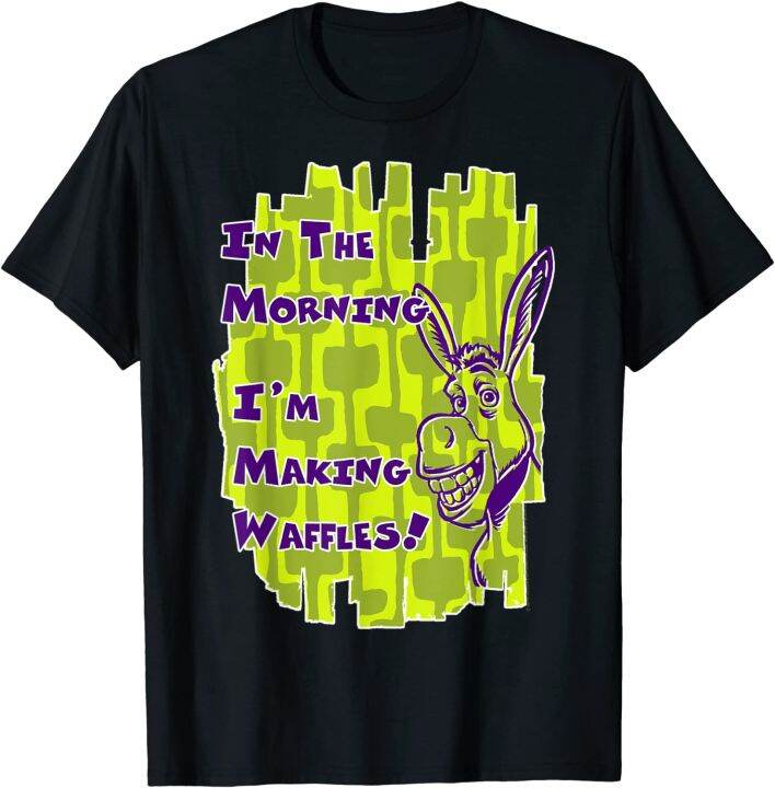 Shrek Donkey I'm Making Waffles Text Poster TShirt Lazada PH