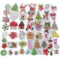 WBNNVN Mix 30Pcs Wood Buttons For Christmas Craft Decoration DIY Art Learning Accessories Haberdashery