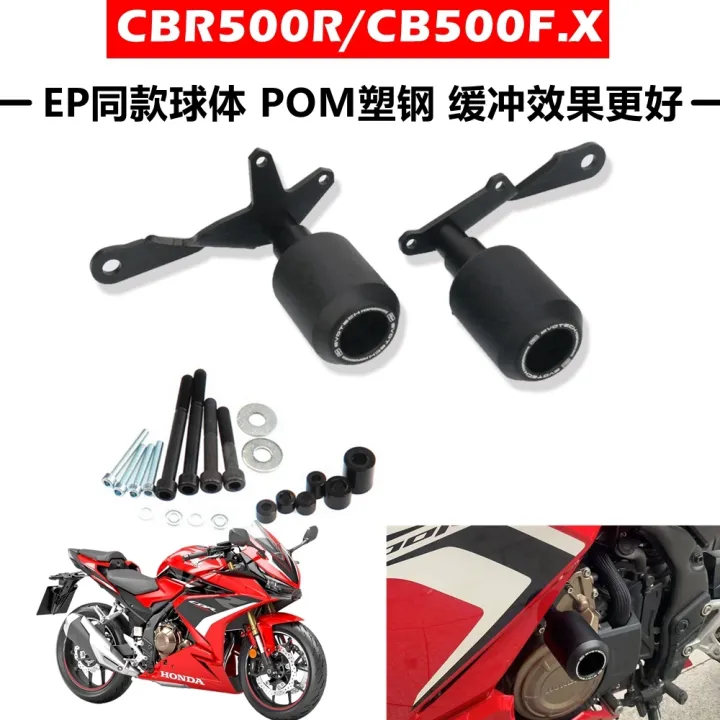 thumbnail image 2 of Motorcycle Frame Sliders For Honda CB500F 2013-2024 | Aluminum Exhaust Crash Guards Protection (Black) 2 of 13