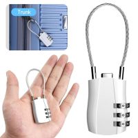 【CW】 3 Digits Wire Lock Combination Padlock Multi-purpose Anti-theft Small Gym Cabinet Extension