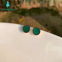 100 Genuine Natural Malachite 925 Sterling Silver Stud Earrings for women Jewelry Gift