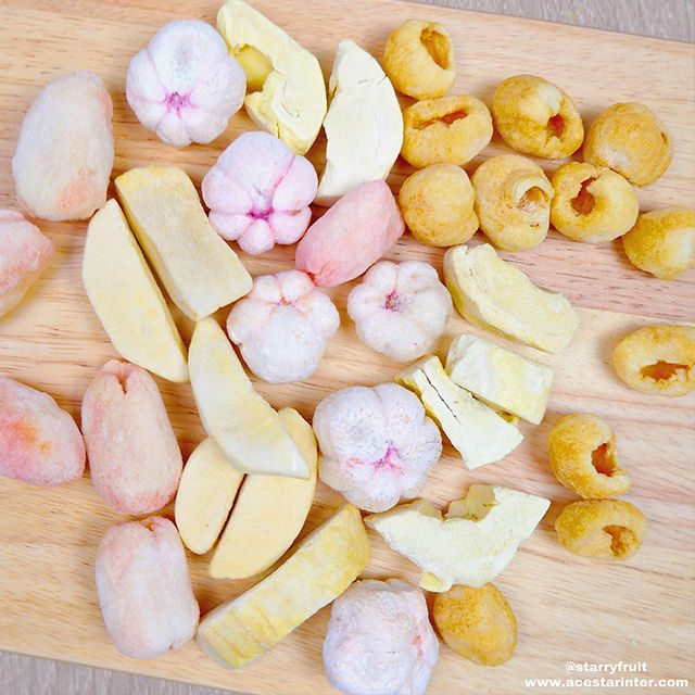 starry-freeze-dried-fruit-rambutan-เงาะฟรีซดราย-เงาะอบกรอบ-ตรา-สตาร์รี-50g-x-3-fruit-snacks