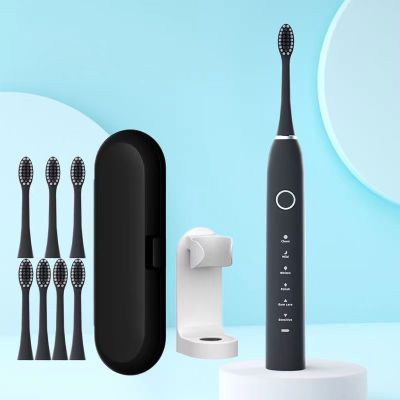 ♟๑ Ultrasonic Electric Toothbrush Sonic Rechargeable for Adults 6 Speed Smart Timer with 4/6/8 Replace Brush Head Travel Box Holder