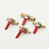 6/8/10/12mm Hose Barb Inline Brass Water Oil Air Gas Fuel Line Shutoff Ball Valve Pipe Fittings Pneumatic Connector Controller Valves