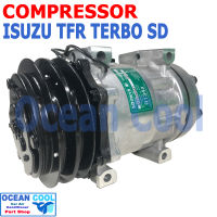 คอมเพรสเซอร์ อีซูซุ ดราก้อน อาย เทอร์โบ SD7H15  COM0075 compressor ISUZU TFR Dragon eye Turbo SD7H15  คอมแอร์รถยนต์ คอม แอร์ คอมเพลสเซอร์  อะไหล่ แอร์ รถยนต์