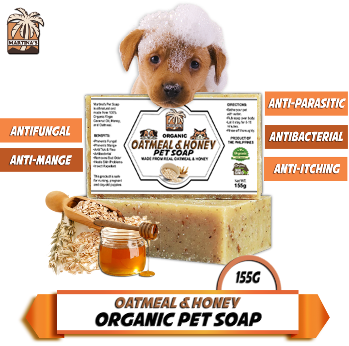 [ ORGANIC PET OATMEAL SOAP ] Martina's Organic Oatmeal Pet Soap (1 X