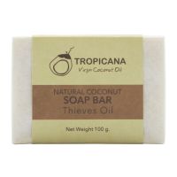 สบู่น้ำมันมะพร้าว Coconut soap bar (Thieves oil) 100 กรัม ทรอปิคาน่า