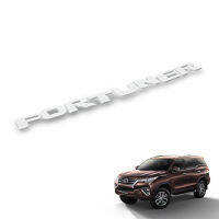 โลโก้แปะฝากระโปรงหน้า "Fortuner" สีขาว 1ชุด Toyota Fortuner 4ประตู ปี2016-2018 ขนาด2.5cm*30cm*0.3cm มีบริการเก็บเงินปลายทาง Logo Emblem