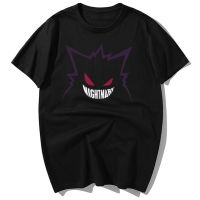 เสื้อยืดสีขาวFunny Japan Anime Pokemon Gengar เสื้อยืด 2020 ชายฤดูร้อนสบาย ๆ ผ้าฝ้าย 100% แขนสั้น Hip Hop T เสื้อ Haraju