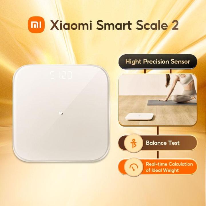Original Xiaomi Mijia Scale 2 Bluetooth 5.0 Smart Weighing Scale Digital  Led Display Works with Mi fit App for Household Fitness