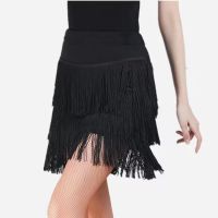 Adult women rumba cha cha dance costume art Latin dance fringe skirt adult short skirt square dance training dress