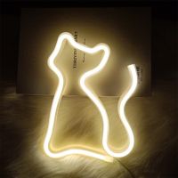 Animal LED Neon Light Sign Lamp Bull Head Swan Cat Bat Butterfly Wall Night light for Room Party Shop Festival Decor Xmas Gift