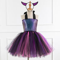 ? Popular Clothing Theme Store~ Horn Witch Puffy Dress Fairy Princess Dress Kindergarten Stage Dress Mermaid Dress Christmas