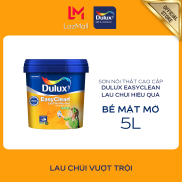 Sơn nội thất - Cao cấp - Dulux EasyClean Lau Chùi Hiệu Quả - Bề mặt mờ - 5L