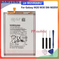 SAMSUNGแบตเตอรี่ทดแทนEB-BG580ABUสำหรับSamsung Galaxy M20 M30 SM-M205F Authenticโทรศัพท์แบตเตอรี่ 5000MAh