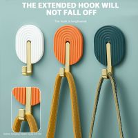 Self Adhesive Wall Mount Hook Multifunctional Punch Free Towel Storage Hook Durable Easy Installation Coat Rack Key Holder Hooks