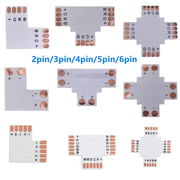 5pcs 4PIN 8mm Led Connector L Shape 8Mm 4pin RGB 3528 2835 Led