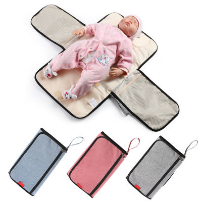 มัลติฟังก์ชั่นกันน้ำมัลติฟังก์ชั่นแบบพกพากระเป๋าเปลี่ยนผ้าอ้อม Pad Baby Mom Clean Hand Folding Mat Infant Care Products-zptcm3861