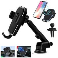 10W Car Qi Wireless Charger  Car Suction Cup + Air Vent Mount Phone Holder  Automatic Clamping For IPhone XR X 8 11 Samsung S10 Car Chargers