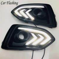 1Pair Car DRL Lamp Waterproof LED Daytime Running Light Turn Yellow Signal Relay For Hyundai Solaris Accent 2017 2018 2019 2020