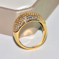 Real 18k Gold Rings for Women Luxury Full Diamond Fine Jewelry Anniversary Party for Girlfriend &amp; Wife Jewelry Woman