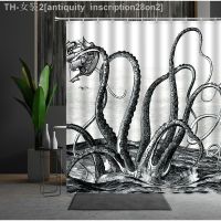 【CW】◙✥  Shower Curtains Tentacle Turtle Hippocampus Cartoon Print Fabric