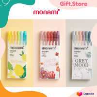 ปากกาสี Monami Live Color ชุดเซ็ต 6 สี ด้ามขาว พร้อมแพ็คเกจ