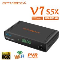 GTMEDIA กล่องรับสัญญาณ H.265เครื่องรับสัญญาณทีวีดาวเทียม DVB-S2X/S2/S Full HD 1080P พร้อมตัวรับสัญญาณดิจิทัล USB