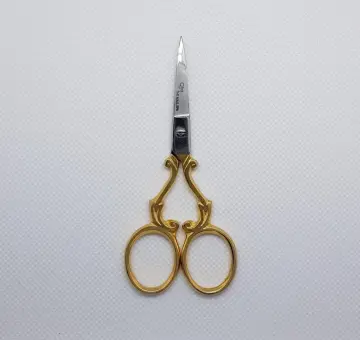 Gold Tone Fancy Scissors 