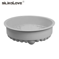 Hot Selling SILIKOLOVE Round Cherry Bule Cake Molds Silicone Mold Non-Stick For Baking Brownie Chiffon Sponge Party Cakes