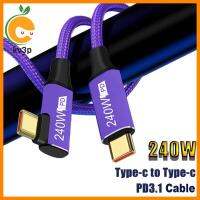 KV3P 5A 48โวลต์ USB-C เร็วสายชาร์จ QC 4.0สายดาต้าประเภท C ตัวผู้-C แล็ปท็อปสีม่วงสาย PD 240W