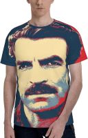 Tom Selleck T Shirt Mans Crew Neck Fashion 3D Print Loose Fit Lightweight Short Sleeve Tee