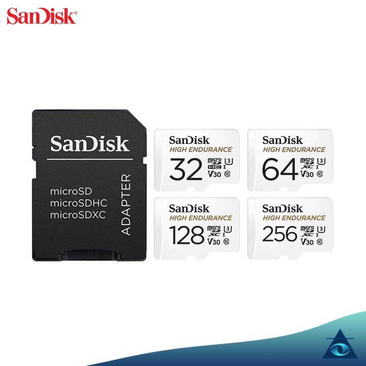 SanDisk High Endurance Video Monitoring Micro SD Card with Adapter V30 ...