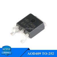 10Pcs AOD409 TO-252 D409 TO252 -26A/-60V MOSFET P-Channel ใหม่