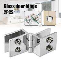 2 Pcs Glass Door Hinge Cupboard Showcase Cabinet Hinge Durable Glass Clamp Home UND Sale