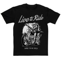 2019 Male Short Sleeve Cool T-Shirts Designs Best Selling Men Men Live To Ride Born To Be Wild Biker Motorcycle Hip Hop T-Shirt XS-4XL-5XL-6XL