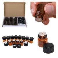 [ELEGANT HOT] 100Pcs 1Ml 2Ml 3Ml Amber Glass Vials ขวดน้ำมันหอมระเหยขนาดเล็กพร้อม Orifice Reducer Amp;