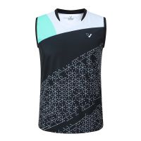 Print Embroidered logo 2023 badminton sleeveless shirt Tennis vest For Men Women Sports table Tennis Shirt pingpong Sport vest