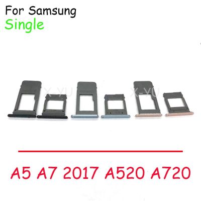 ซ็อกเก็ตซิมคู่ที่ใส่ถาดช่องเสียบซิมช่องเสียบบัตรคู่สำหรับ Samsung Galaxy A5 A7ขนาด2017 A520